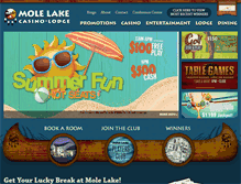 Tablet Screenshot of molelakecasino.com
